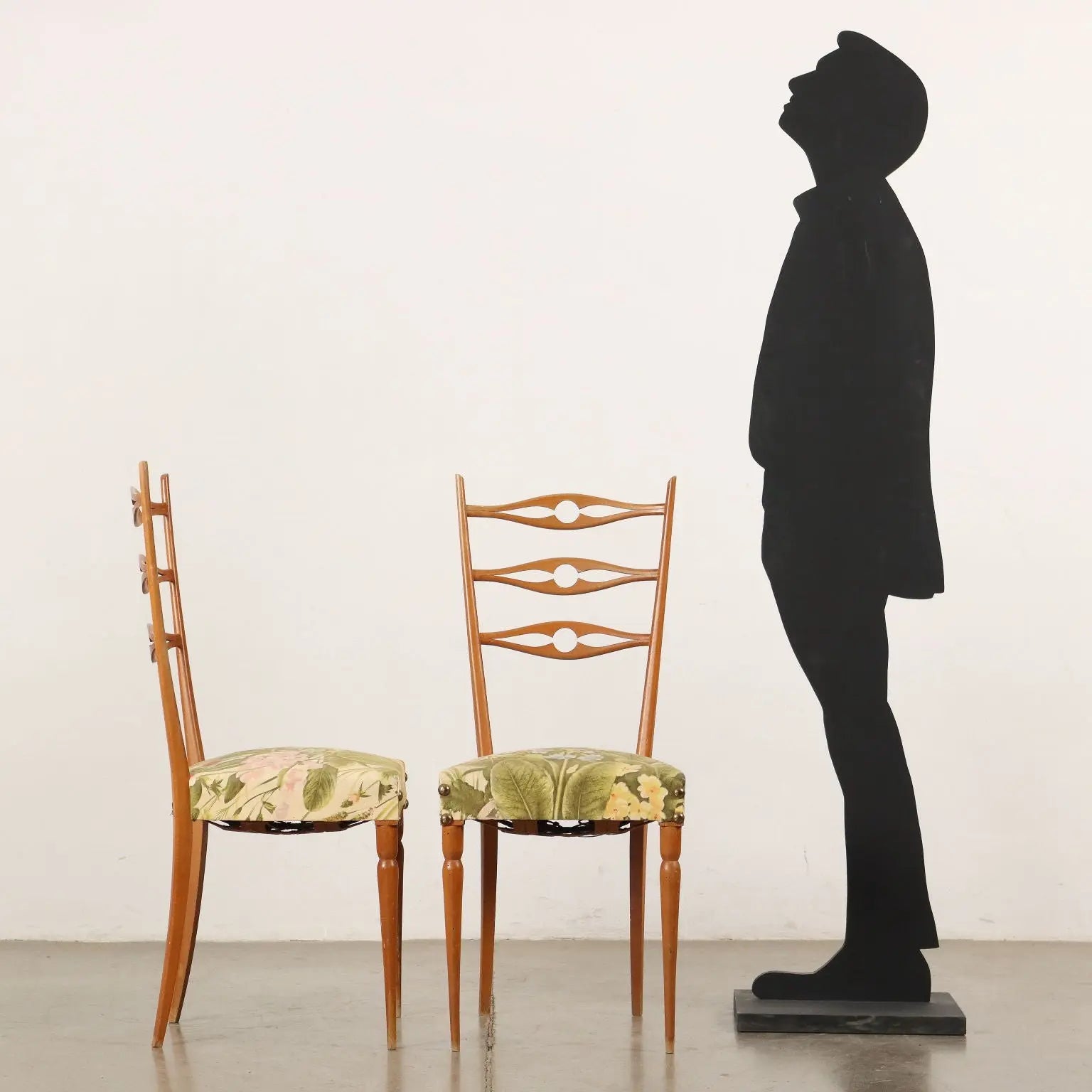 Vintage Chairs from the 1960s Beech Wood Spring Padding Cloth | Modernism | Chairs