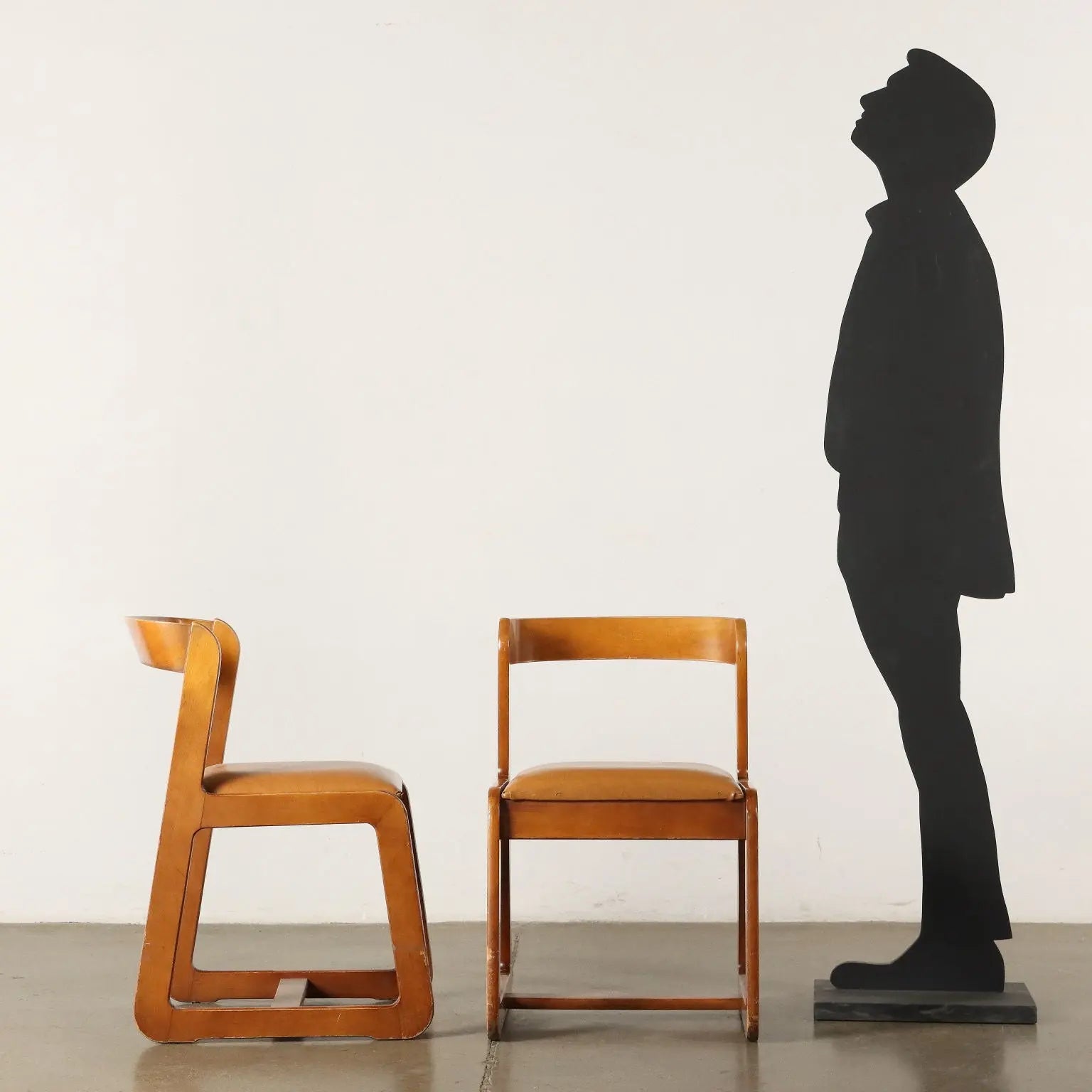 Vintage Chairs by Mario Sabot 1970s Painted Beech Wood Cloth | Modernism | Chairs