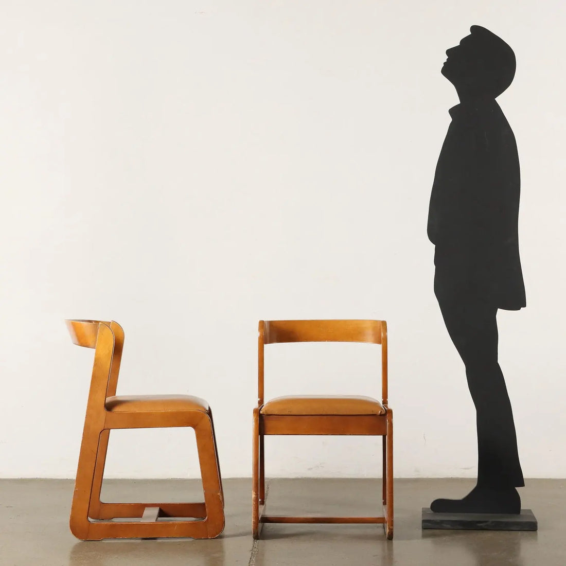 Vintage Chairs by Mario Sabot 1970s Painted Beech Wood Cloth | Modernism | Chairs