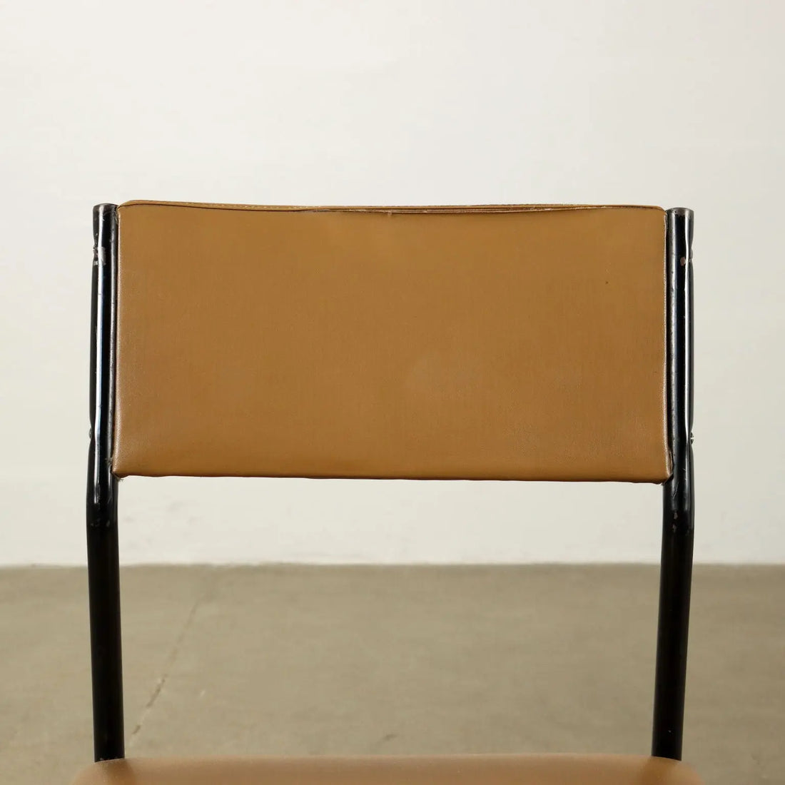 Vintage 1960s Chairs Enamelled Metal Leatherette Foam Upholstery | Modernism | Chairs