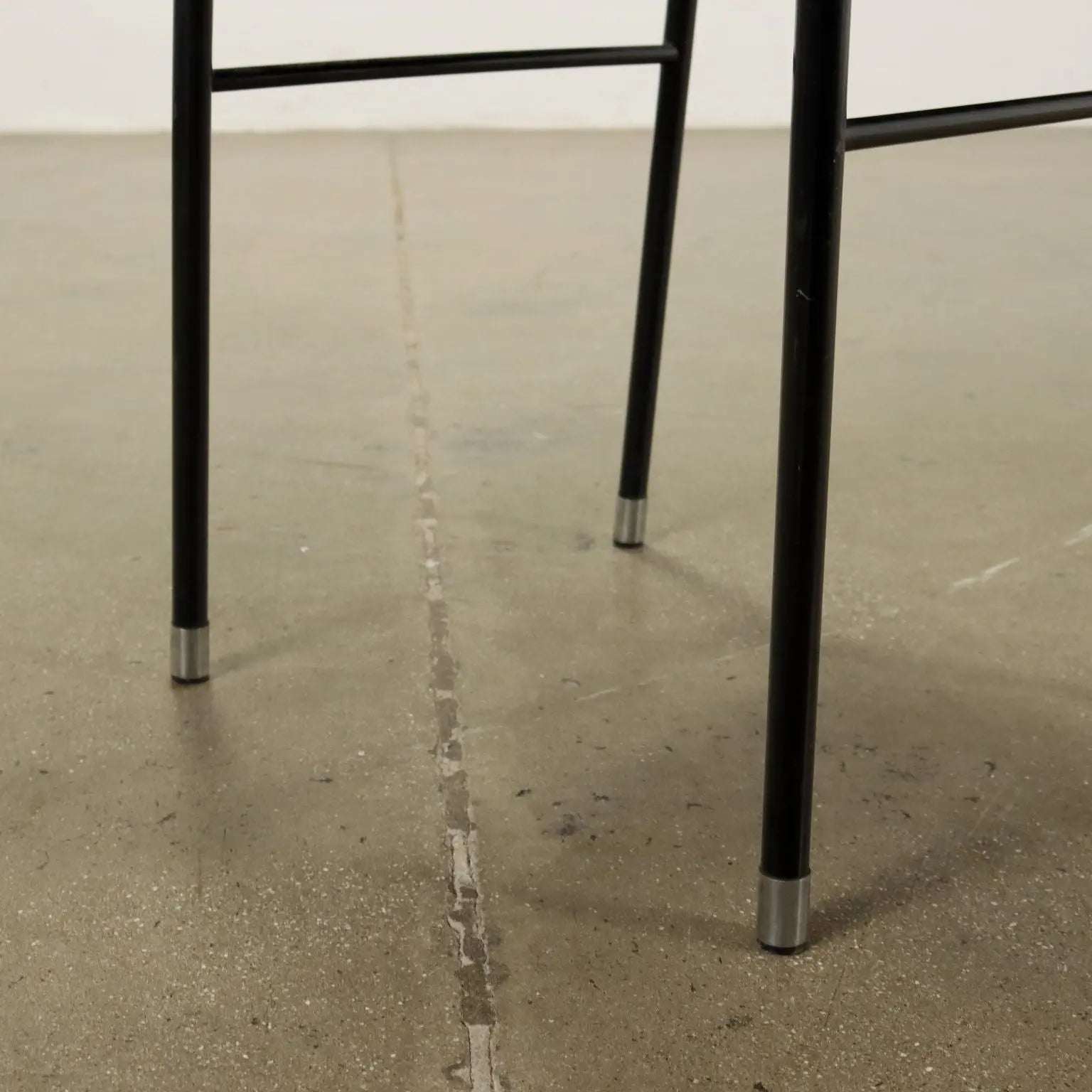 Vintage 1960s Chairs Enamelled Metal Leatherette Foam Upholstery | Modernism | Chairs