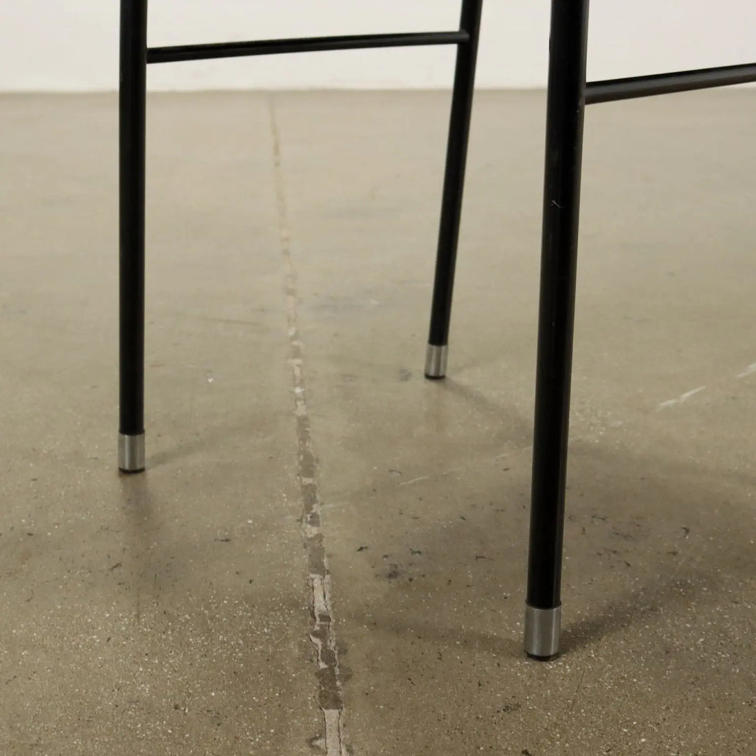 Vintage 1960s Chairs Enamelled Metal Leatherette Foam Upholstery | Modernism | Chairs