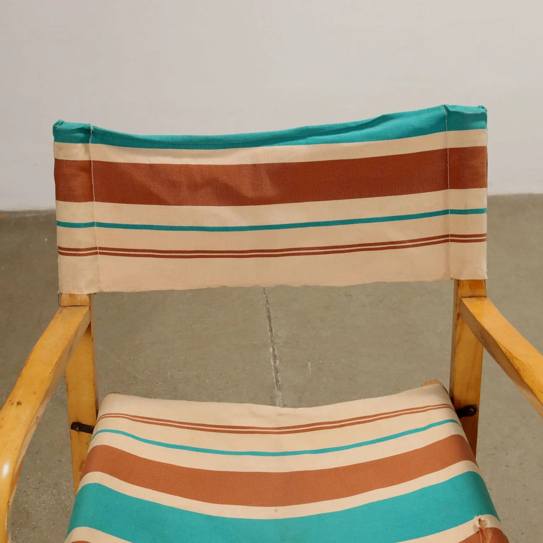 Vintage 1950s-60s Folding Chair Beech Fabric Italy | Modernism | Chairs