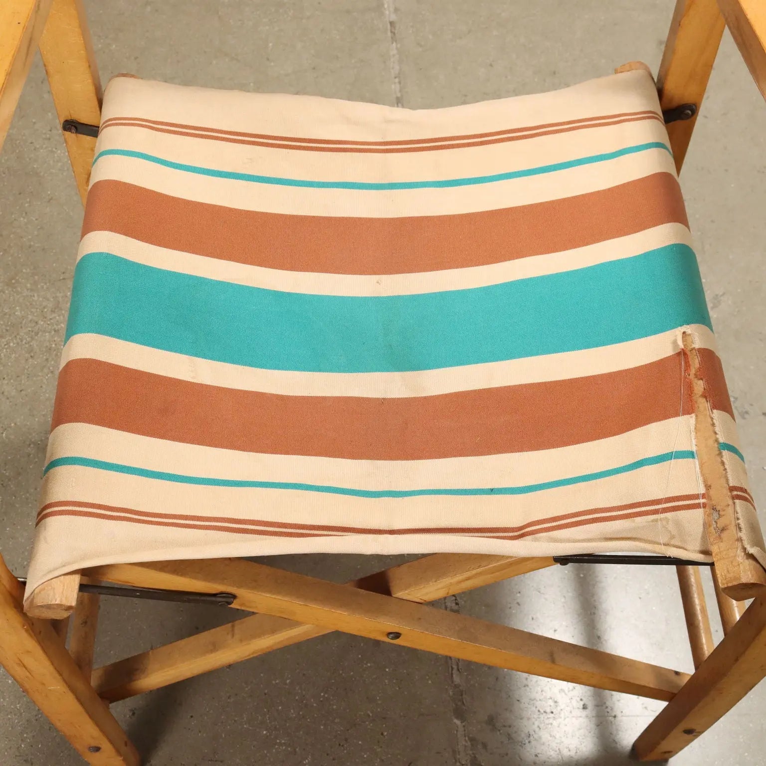 Vintage 1950s-60s Folding Chair Beech Fabric Italy | Modernism | Chairs