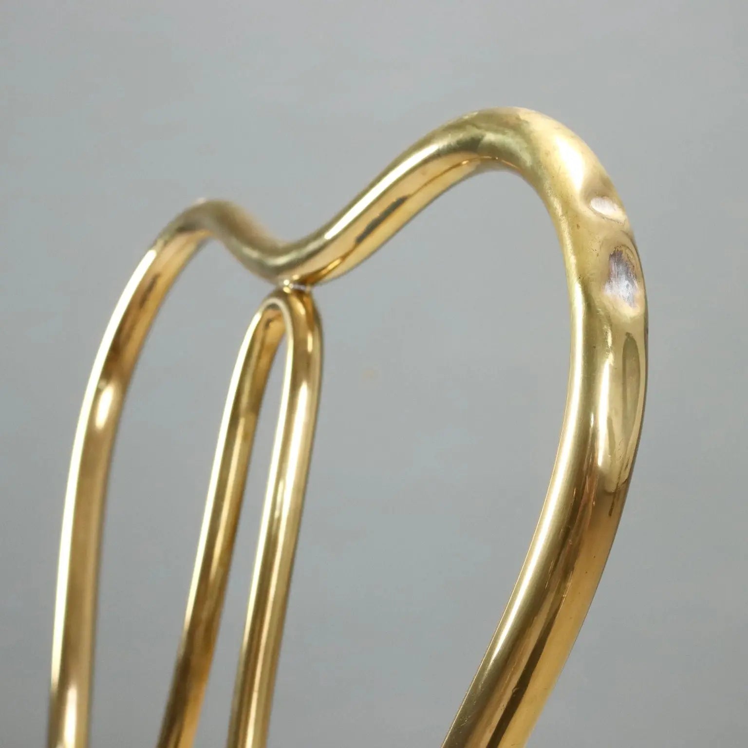 1950s Jansen Chairs in Brass and Velvet