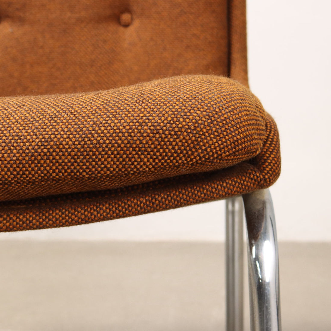 Group of 5 Vintage 1970s Chairs Chromed Metal Fabric Italy | Modernism  Chairs