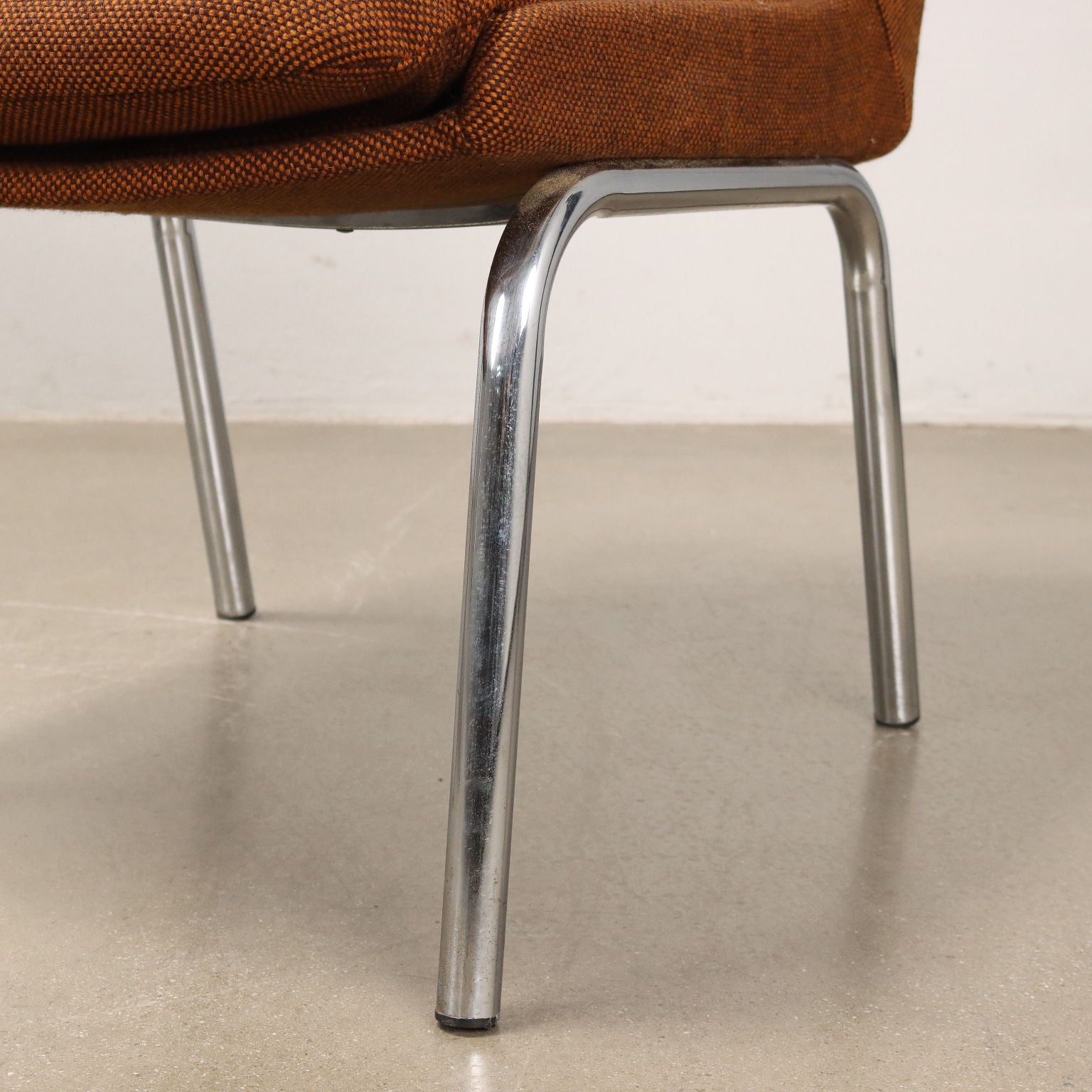 Group of 5 Vintage 1970s Chairs Chromed Metal Fabric Italy | Modernism  Chairs