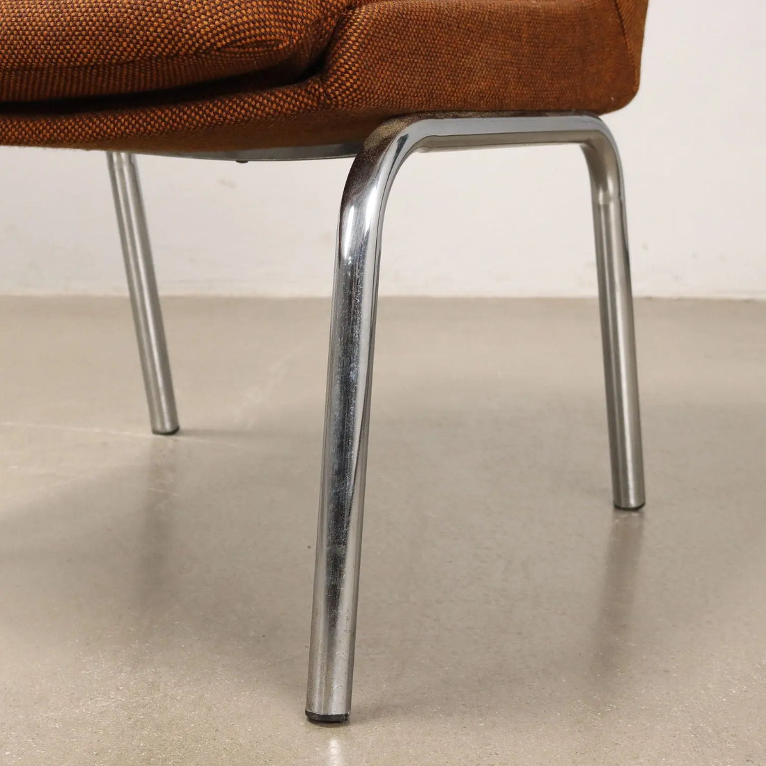 Group of 5 Vintage 1970s Chairs Chromed Metal Fabric Italy | Modernism | Chairs