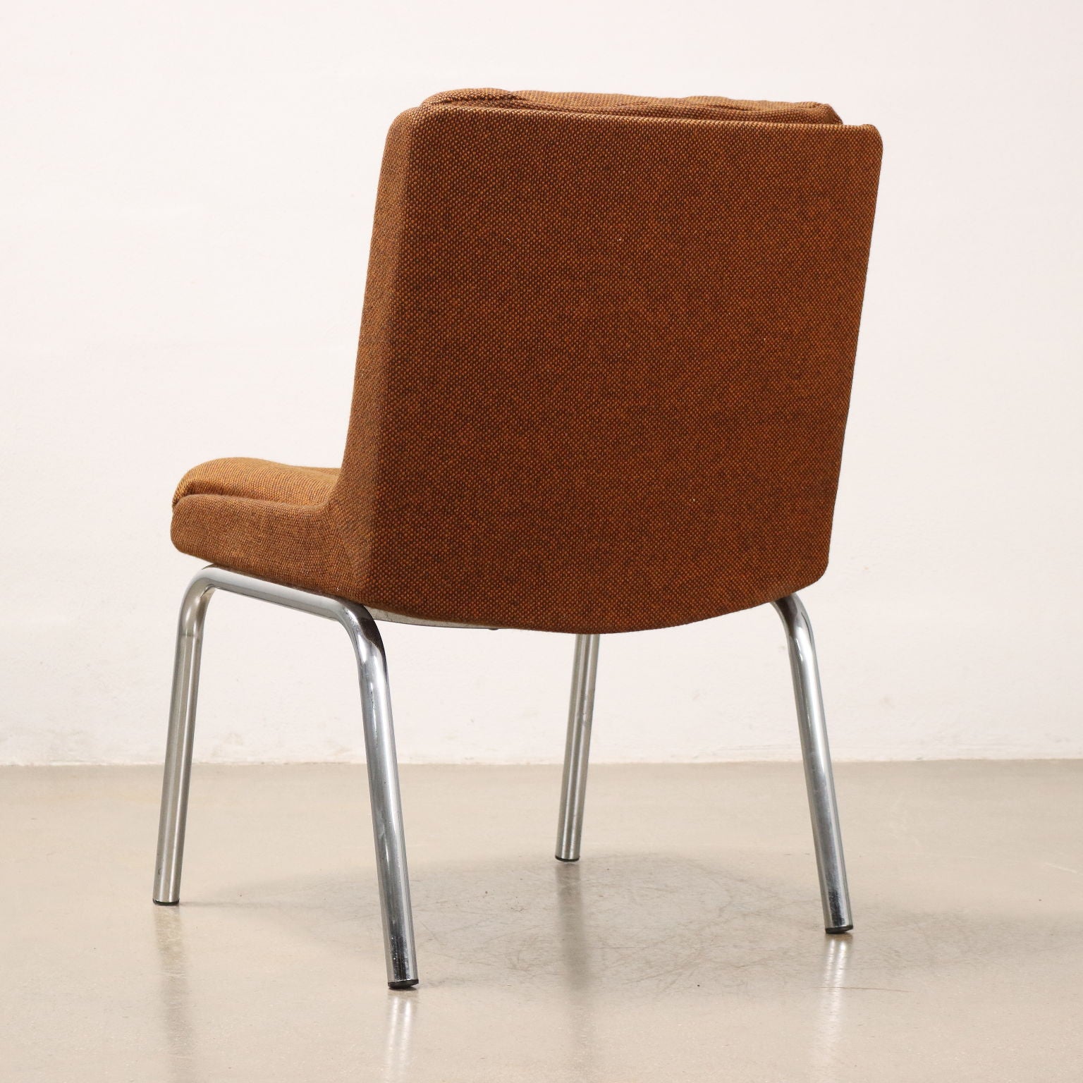 Group of 5 Vintage 1970s Chairs Chromed Metal Fabric Italy | Modernism  Chairs