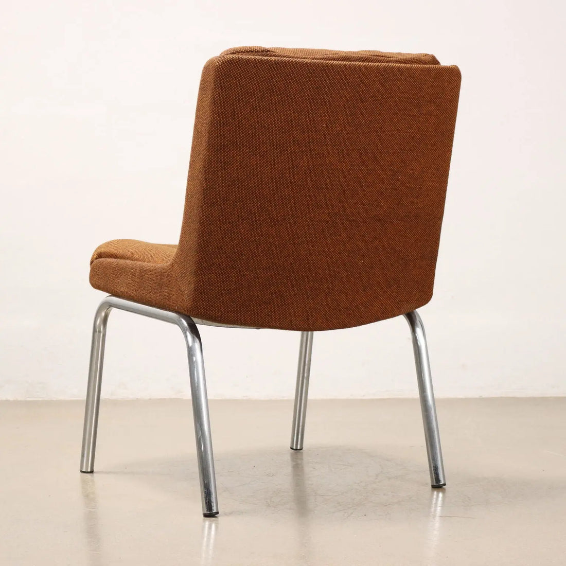 Group of 5 Vintage 1970s Chairs Chromed Metal Fabric Italy | Modernism | Chairs