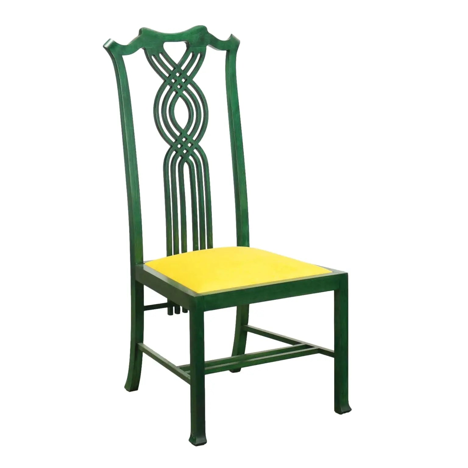 Vintage Giorgetti Chair Wood Velvet Italy 1980s | Modernism | Chairs