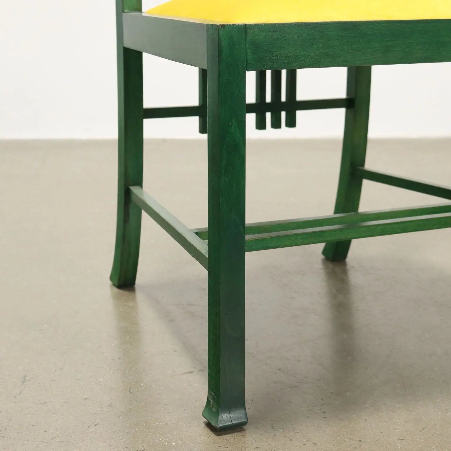 Vintage Giorgetti Chair Wood Velvet Italy 1980s | Modernism | Chairs