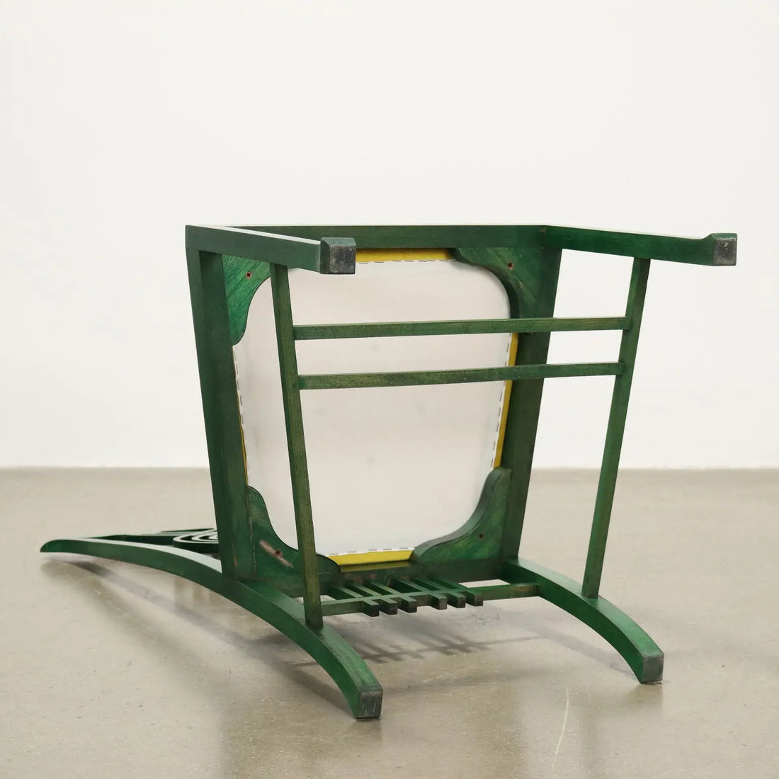Vintage Giorgetti Chair Wood Velvet Italy 1980s | Modernism | Chairs