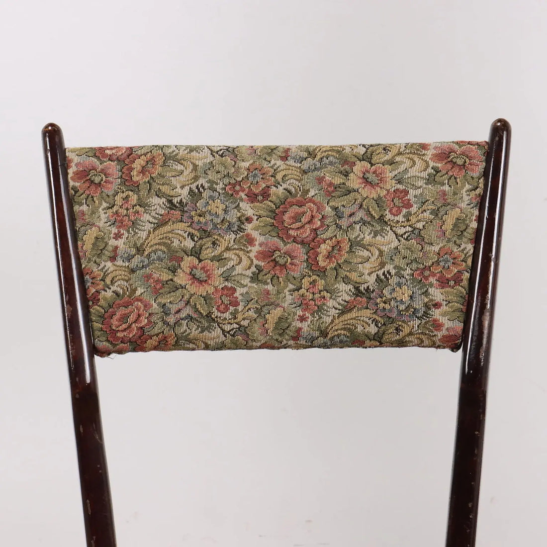 Vintage Chairs Ebony Painted Wood Fabric Italy 1960s | Modernism | Chairs