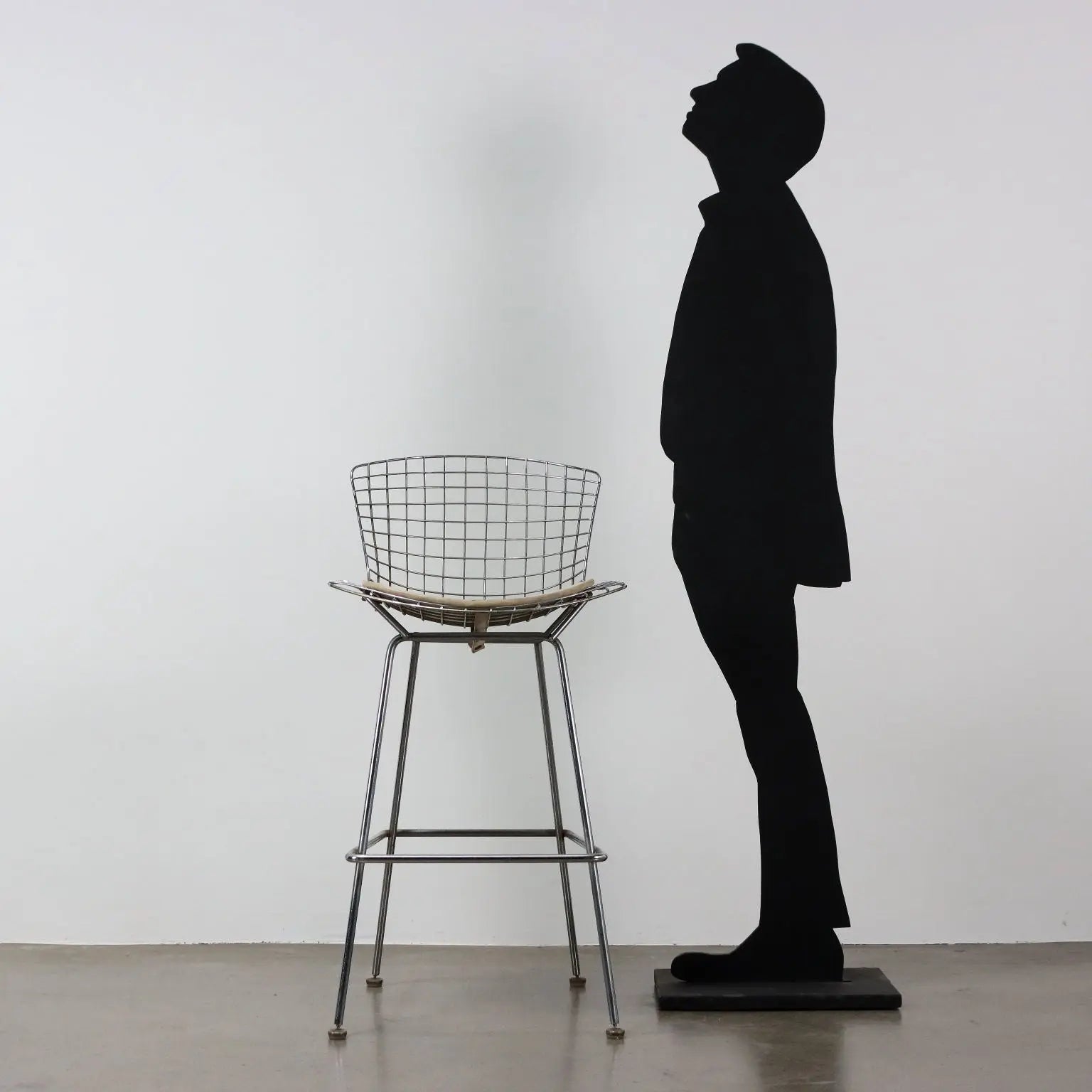 Vintage Stool Metal Leatherette Italy 1970s | Modernism | Chairs