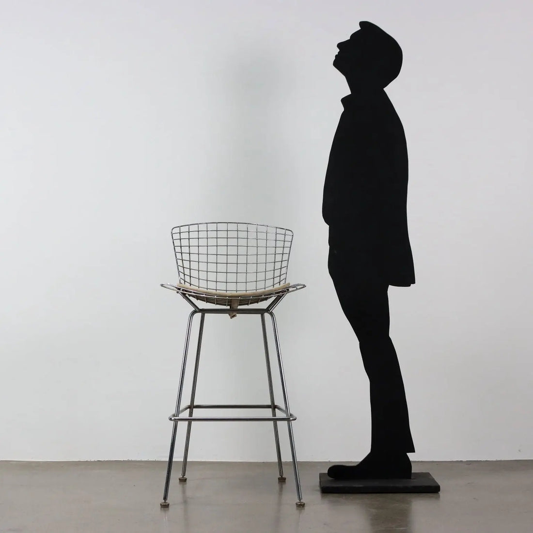 Vintage Stool Metal Leatherette Italy 1970s | Modernism | Chairs