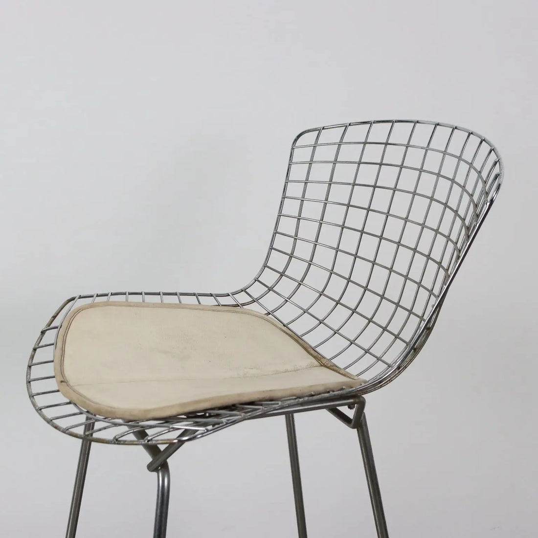 Vintage Stool Metal Leatherette Italy 1970s | Modernism | Chairs