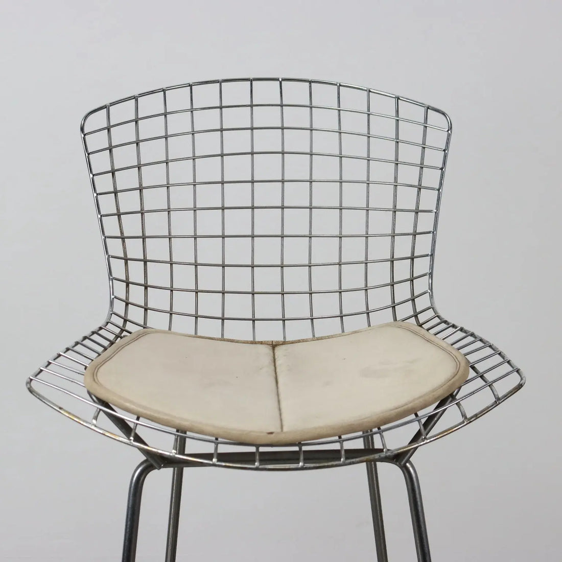 Vintage Stool Metal Leatherette Italy 1970s | Modernism | Chairs