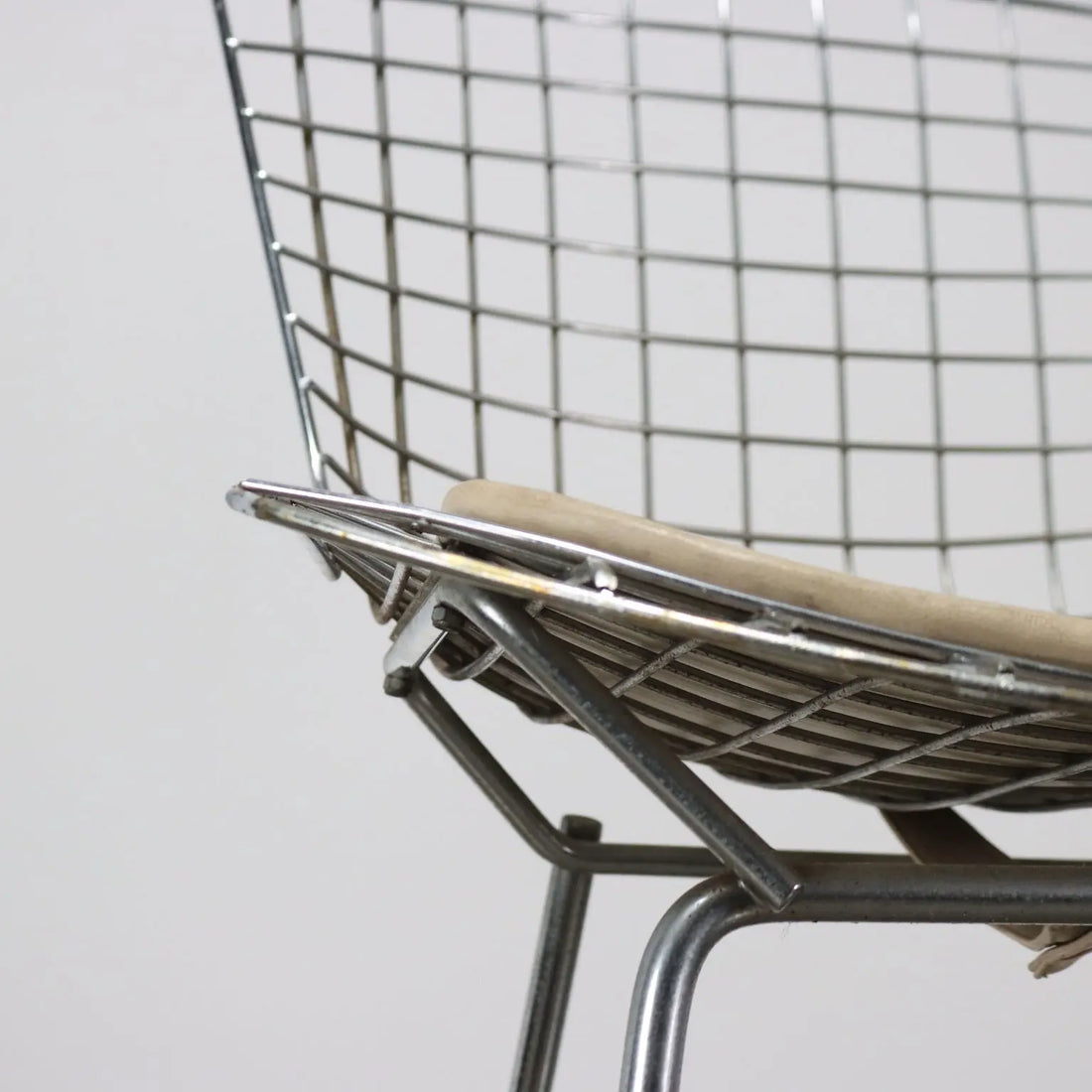 Vintage Stool Metal Leatherette Italy 1970s | Modernism | Chairs