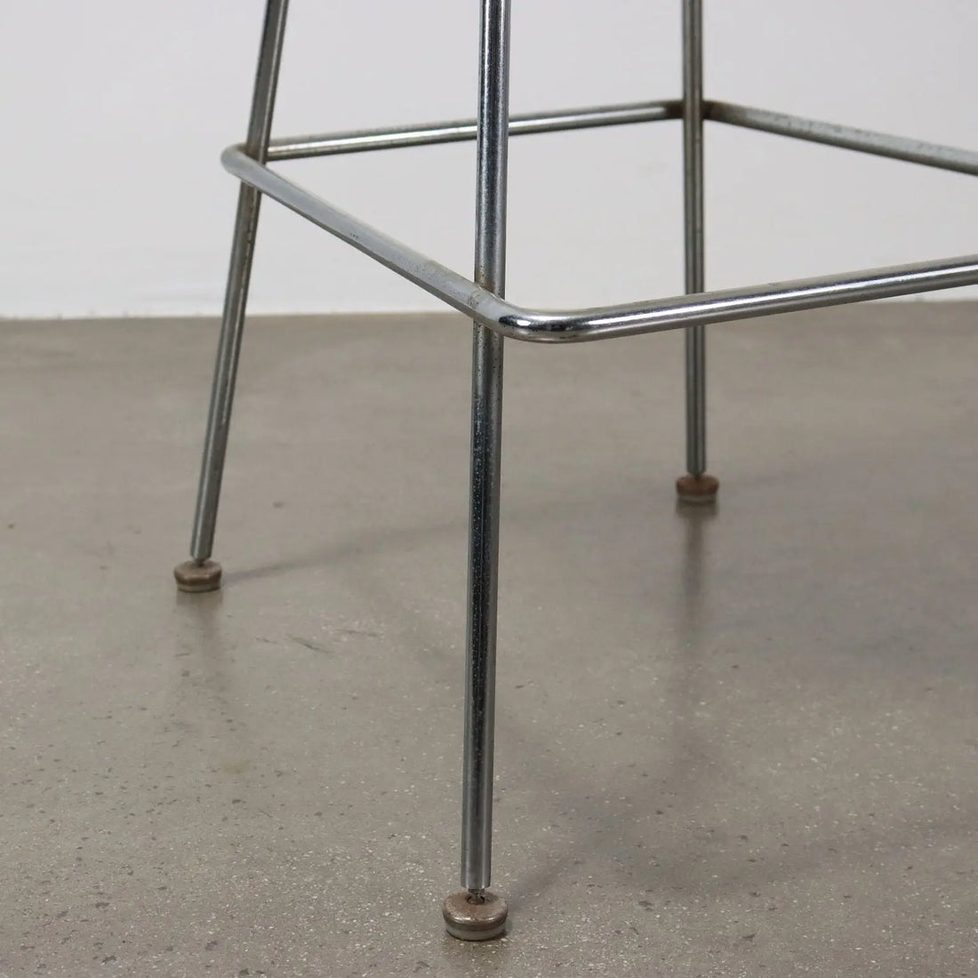 Vintage Stool Metal Leatherette Italy 1970s | Modernism | Chairs