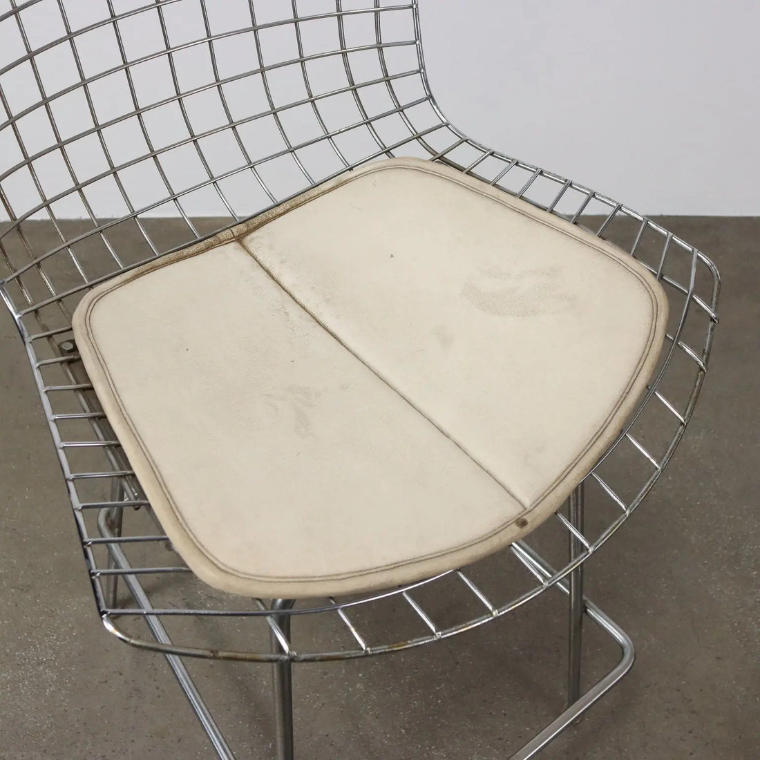 Vintage Stool Metal Leatherette Italy 1970s | Modernism | Chairs