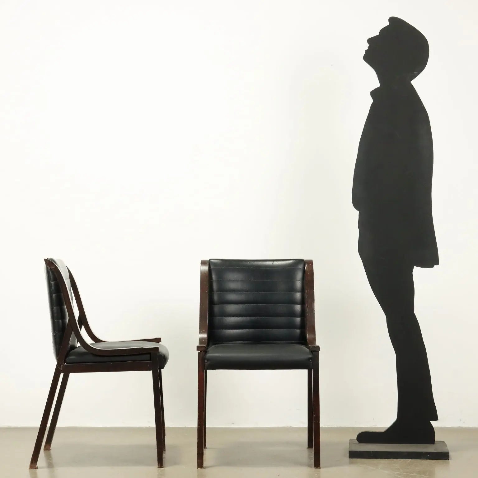 Vintage Chairs Beech Leatherette Italy 1960s | Modernism | Chairs