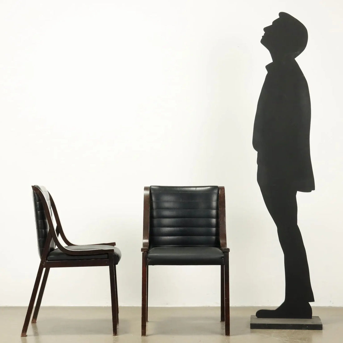 Vintage Chairs Beech Leatherette Italy 1960s | Modernism | Chairs