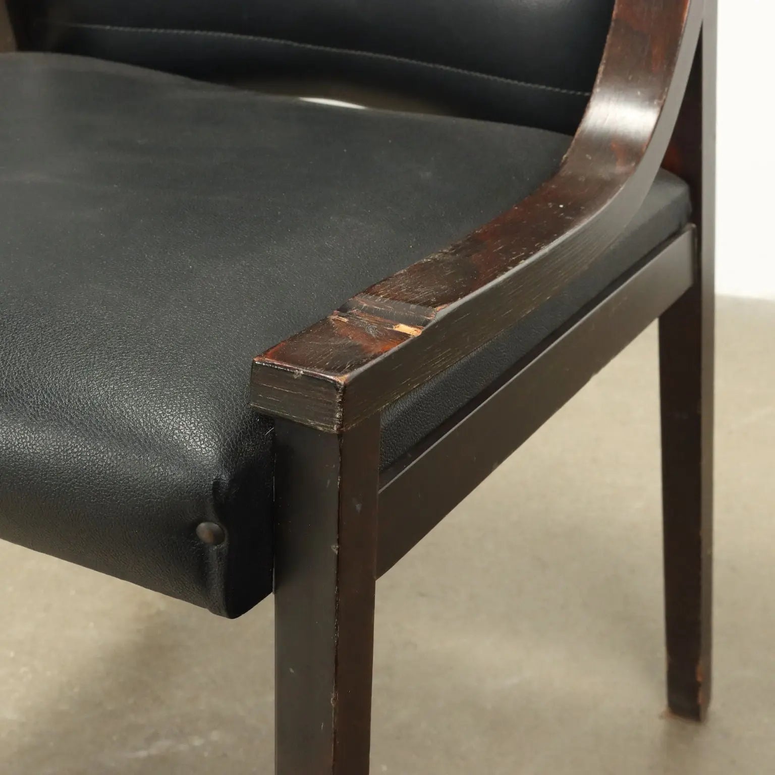 Vintage Chairs Beech Leatherette Italy 1960s | Modernism | Chairs