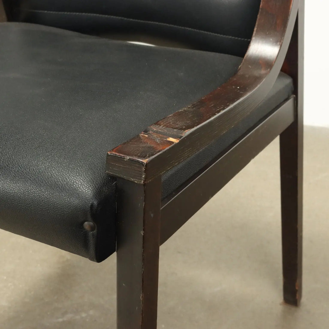 Vintage Chairs Beech Leatherette Italy 1960s | Modernism | Chairs
