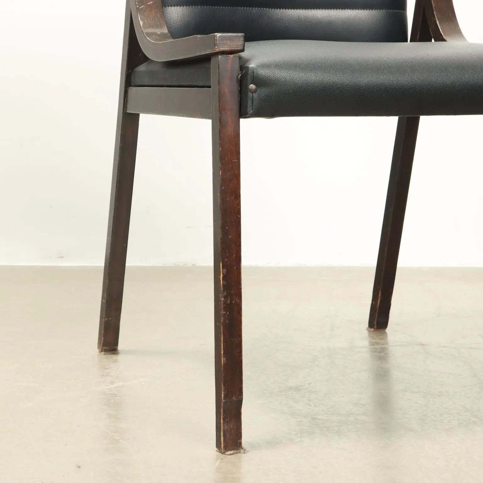 Vintage Chairs Beech Leatherette Italy 1960s | Modernism | Chairs