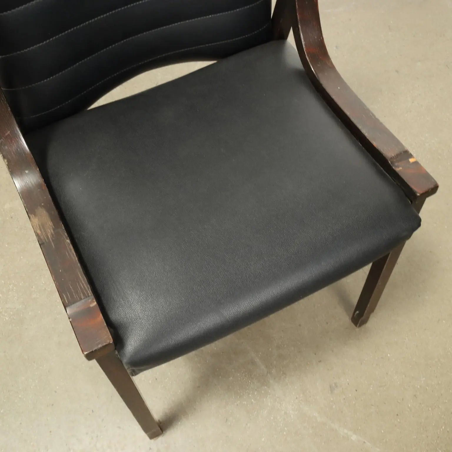 Vintage Chairs Beech Leatherette Italy 1960s | Modernism | Chairs