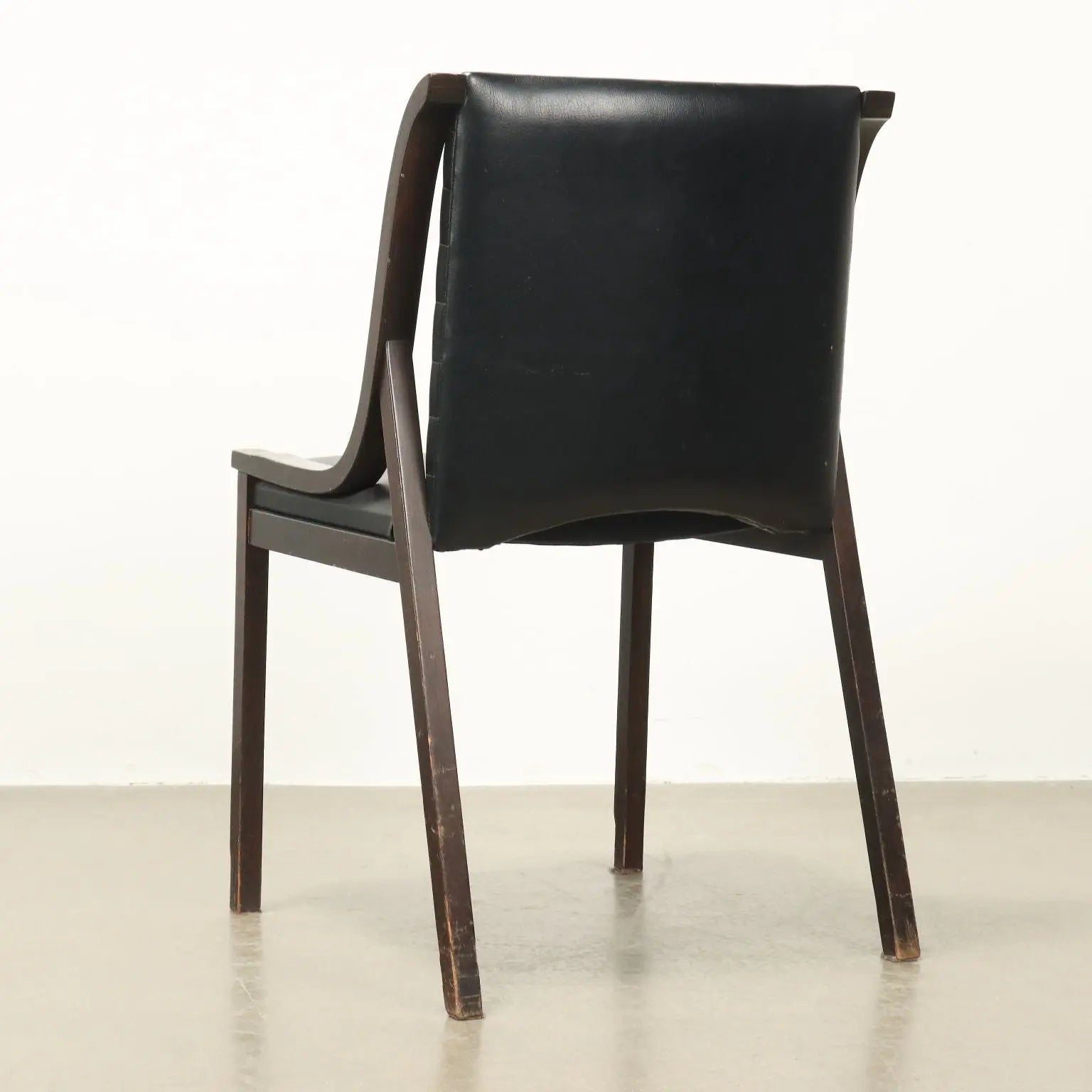 Vintage Chairs Beech Leatherette Italy 1960s | Modernism | Chairs