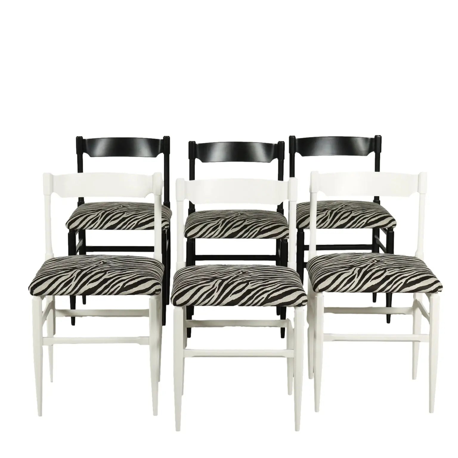 Vintage Chairs Jungle Collection Velvet Wood Italy 1950s-1960s | Modernism | Chairs