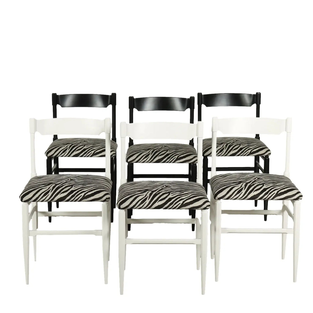 Vintage Chairs Jungle Collection Velvet Wood Italy 1950s-1960s | Modernism | Chairs