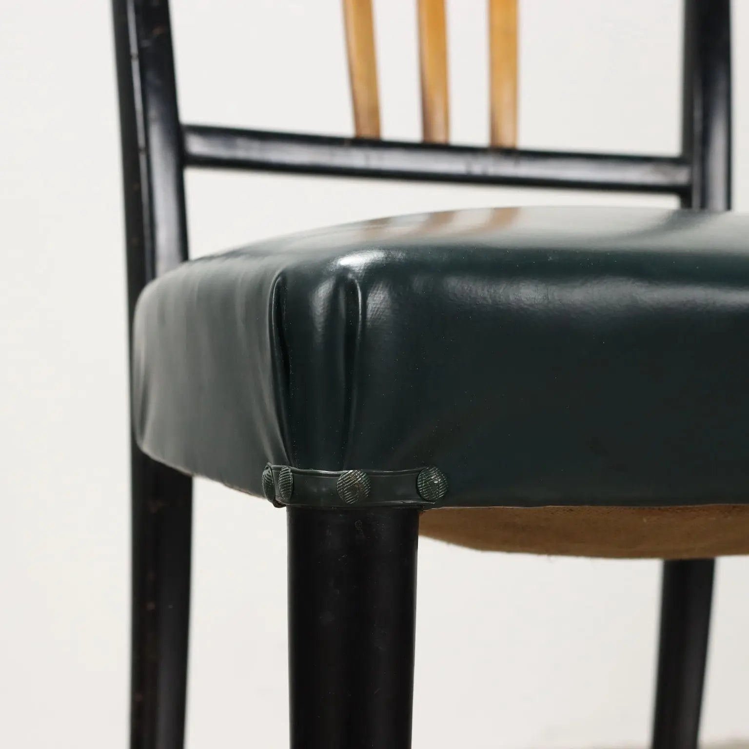 Vintage Chairs Wood Leatherette Design Italy 1950s | Modernism | Chairs