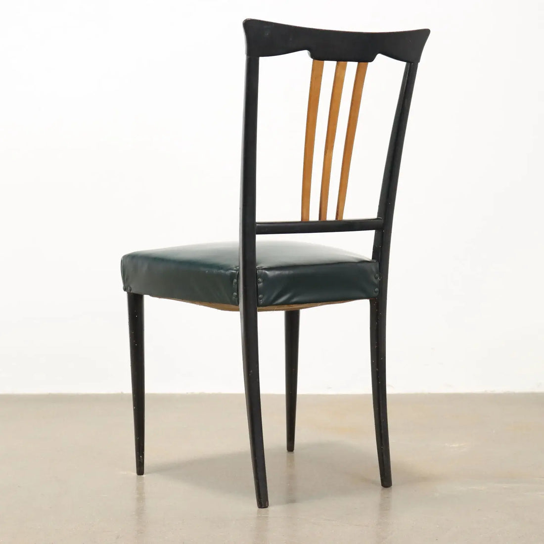 Vintage Chairs Wood Leatherette Design Italy 1950s | Modernism | Chairs
