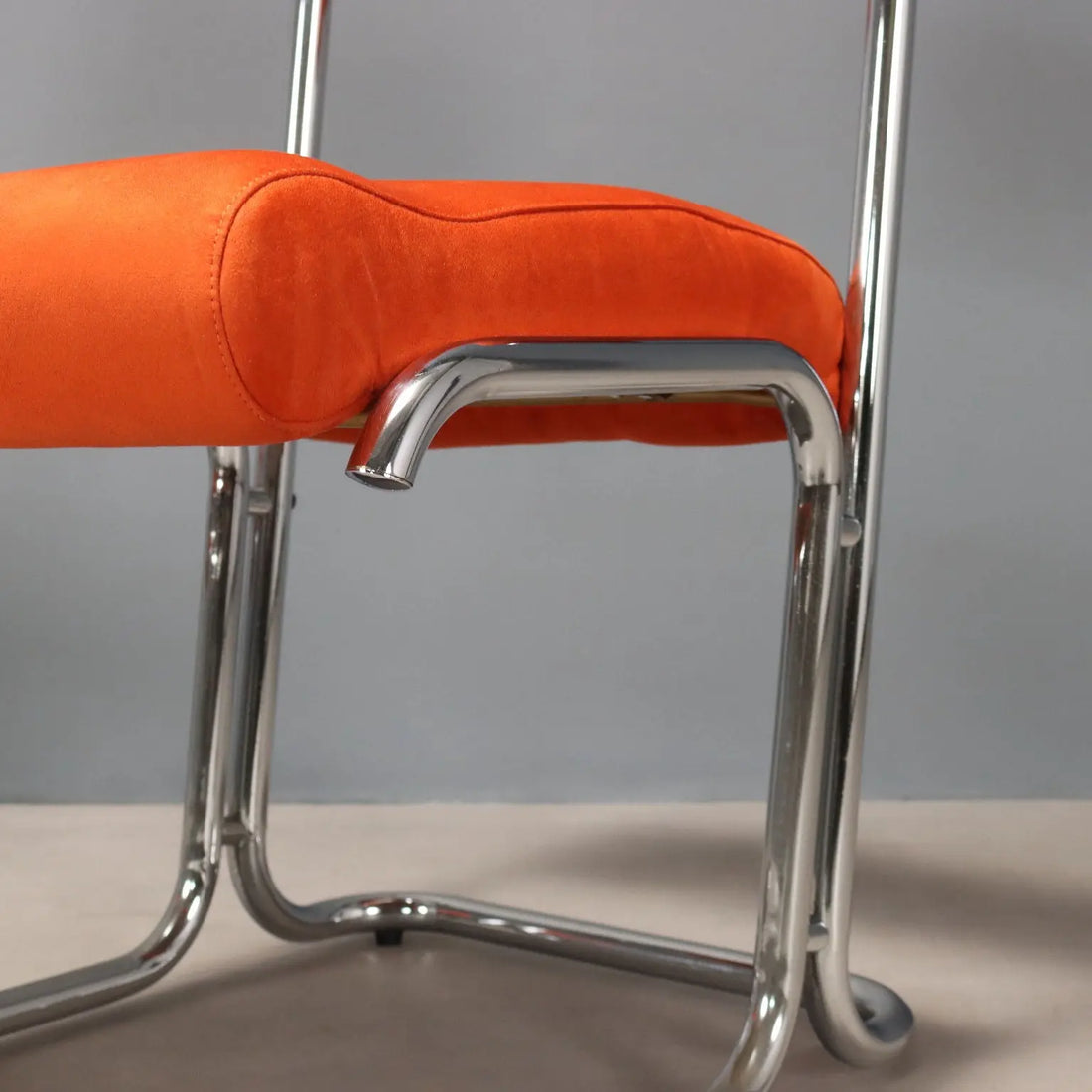 Vintage Cantilever Chairs Chromed Metal Fabric Design 1970s | Modernism | Chairs