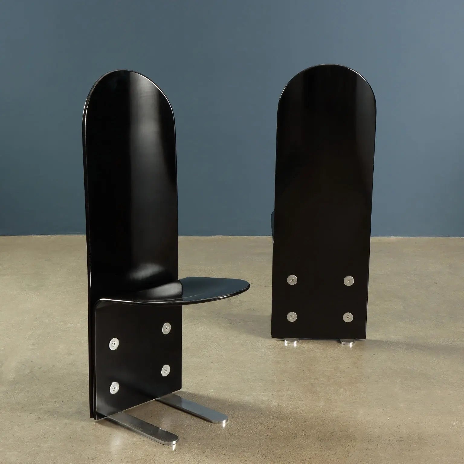 Armet Pellicano Chairs Vintage Design Luigi Saccardo Steel Wood | Modernism  Chairs