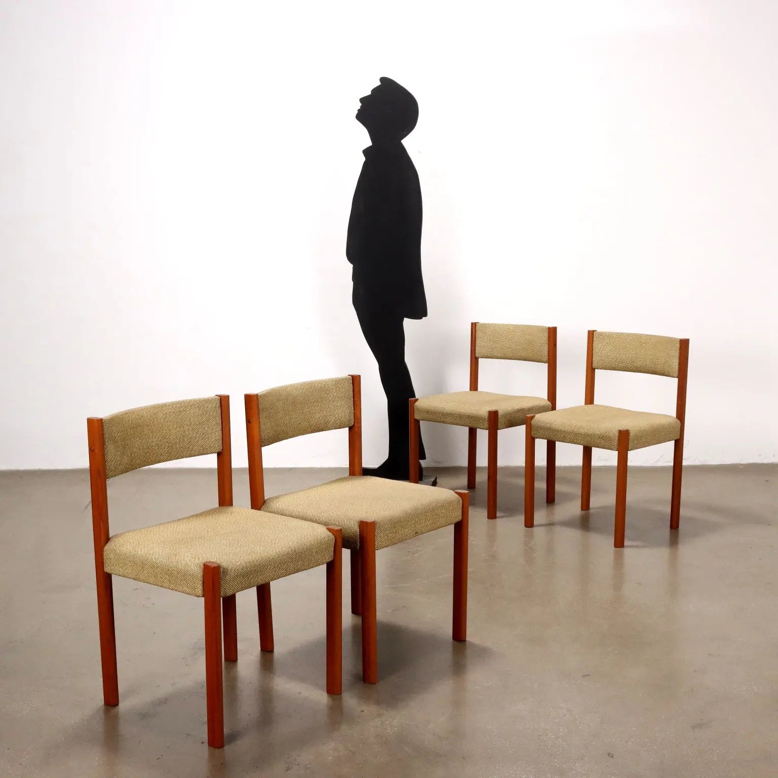 Vintage Dining Room Chairs Teak Fabric Denmark 1960s | Modernism | Chairs
