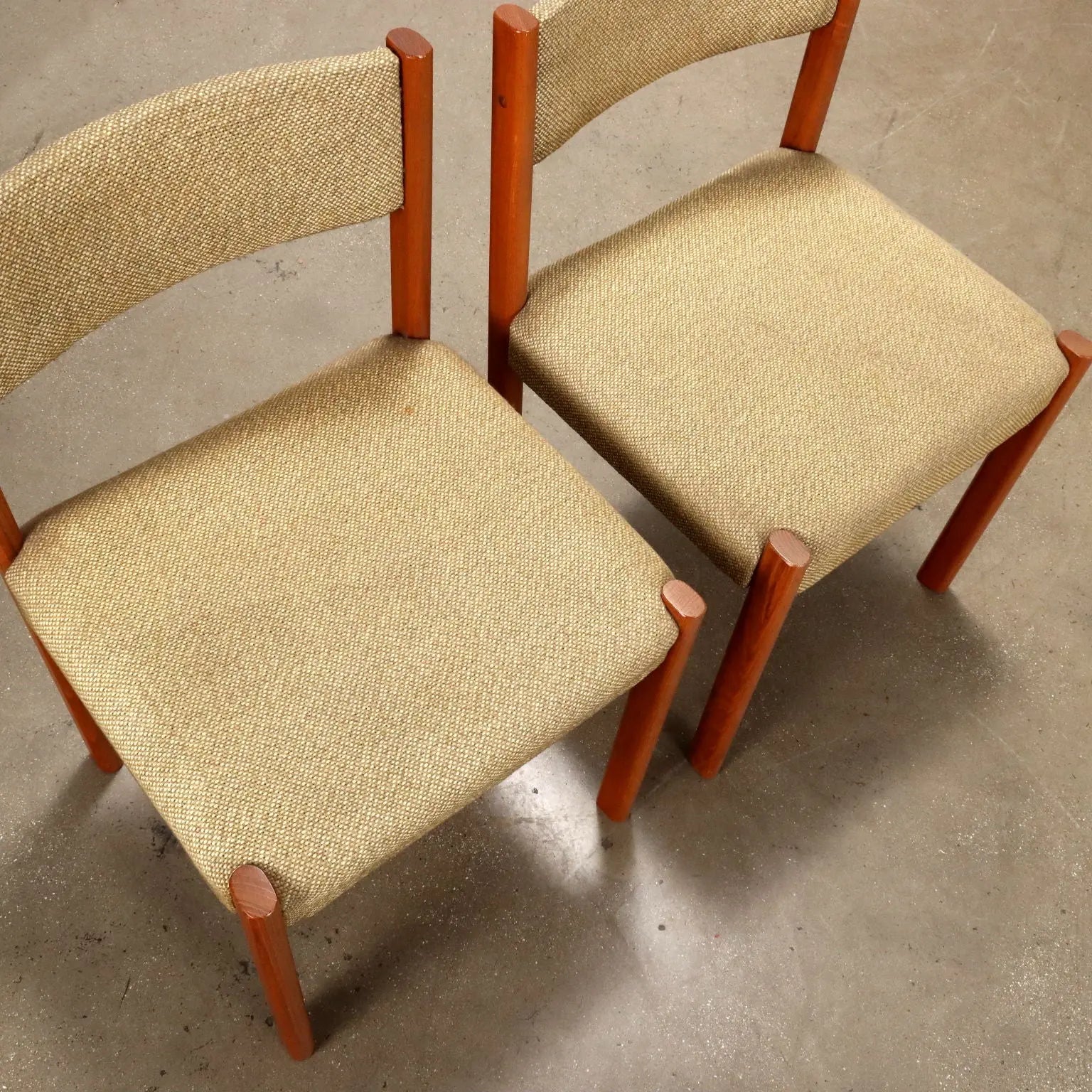 Vintage Dining Room Chairs Teak Fabric Denmark 1960s | Modernism | Chairs