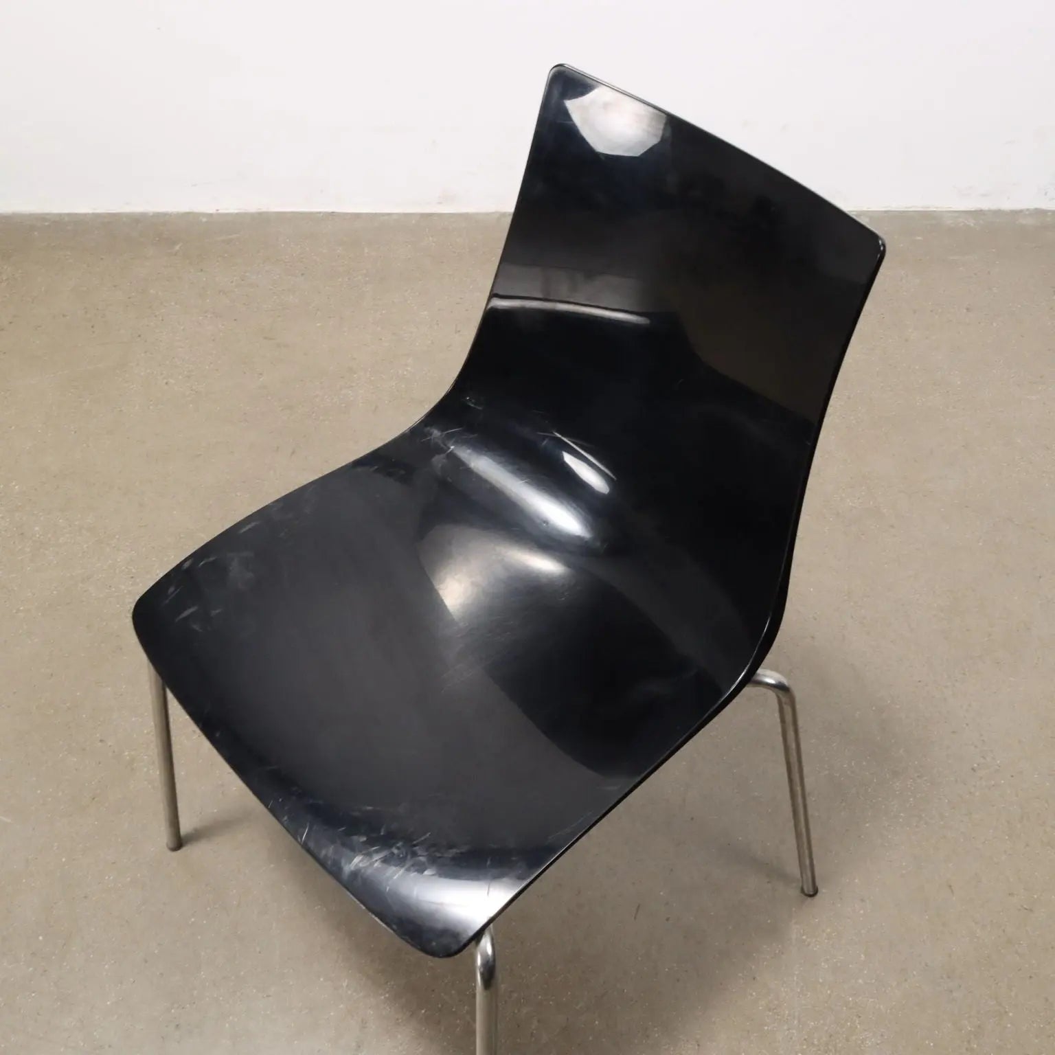 Vintage Chairs Plastic Material Chromed Metal Design Italy 1990s | Modernism | Chairs
