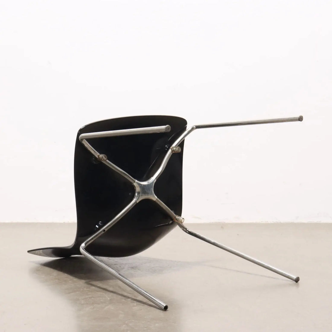 Vintage Chairs Plastic Material Chromed Metal Design Italy 1990s | Modernism | Chairs