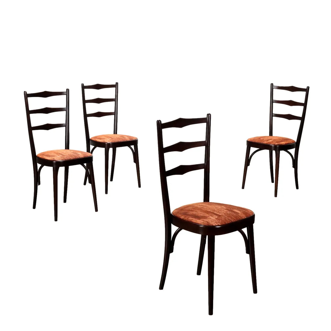 Vintage Chairs Painted Wood Fabric Design Italy 1960s | Modernism | Chairs