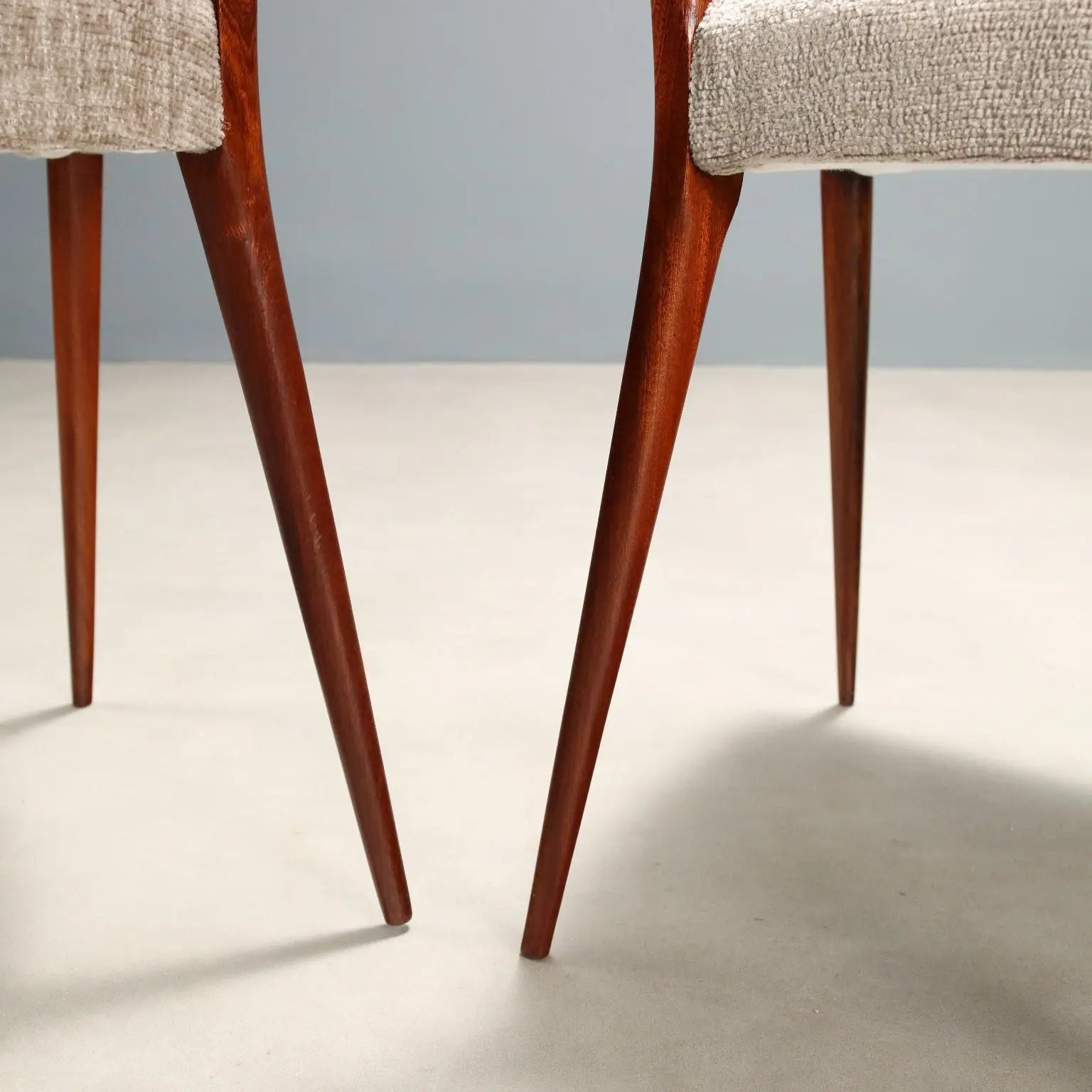 Vintage Chairs Beech Fabric Design Italy 1950s Restored | Modernism | Chairs