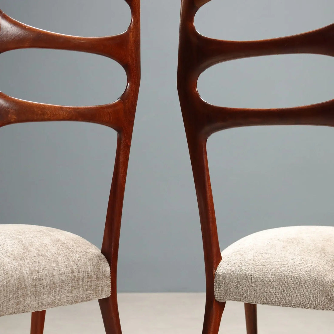 Vintage Chairs Beech Fabric Design Italy 1950s Restored | Modernism | Chairs