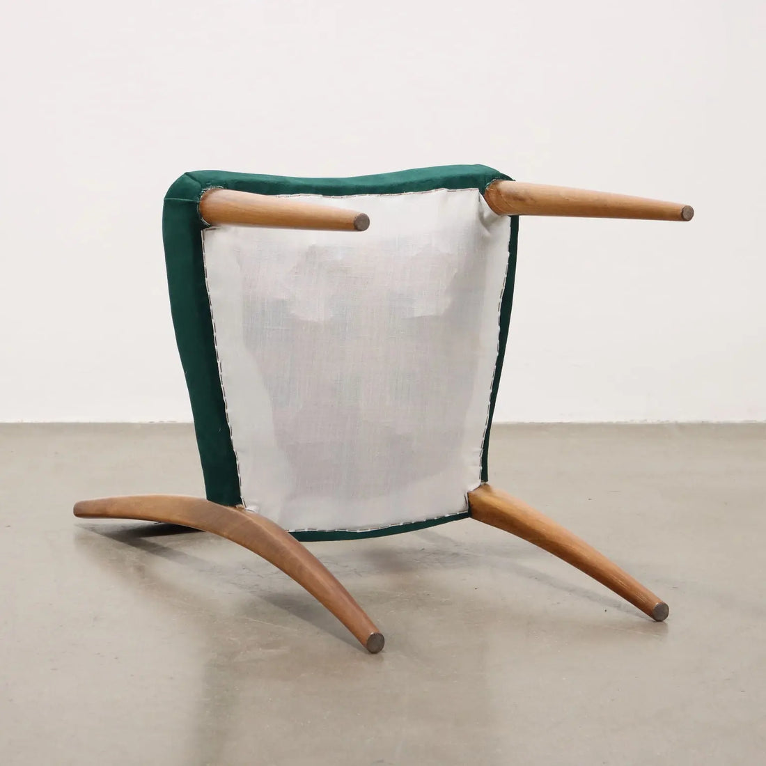 Vintage Living Room Chairs Beech Fabric Italy 1950s | Modernism | Chairs