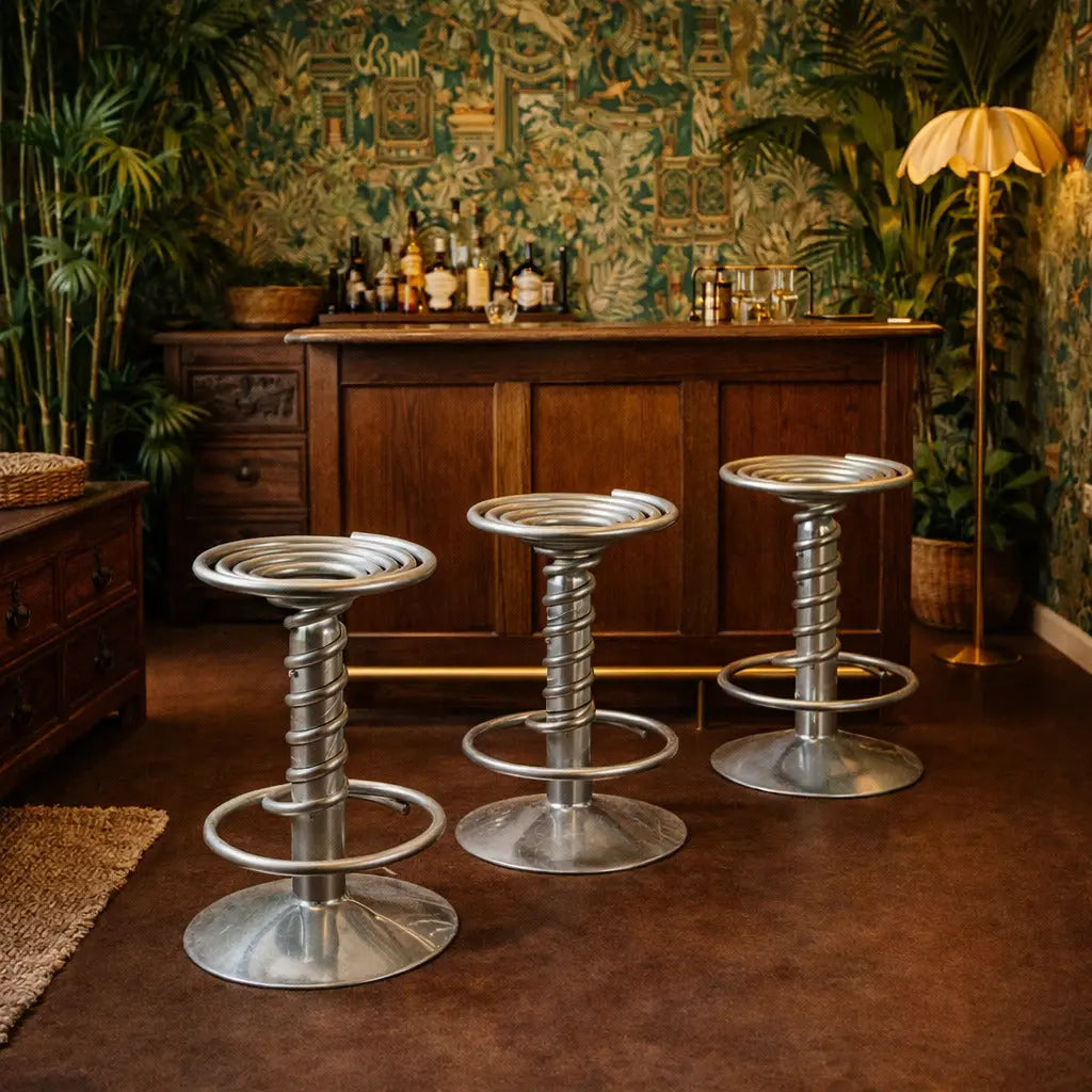 Driade Screw Stools Vintage Design Ron Arad Aluminium Metal 2000s | Modernism | Chairs