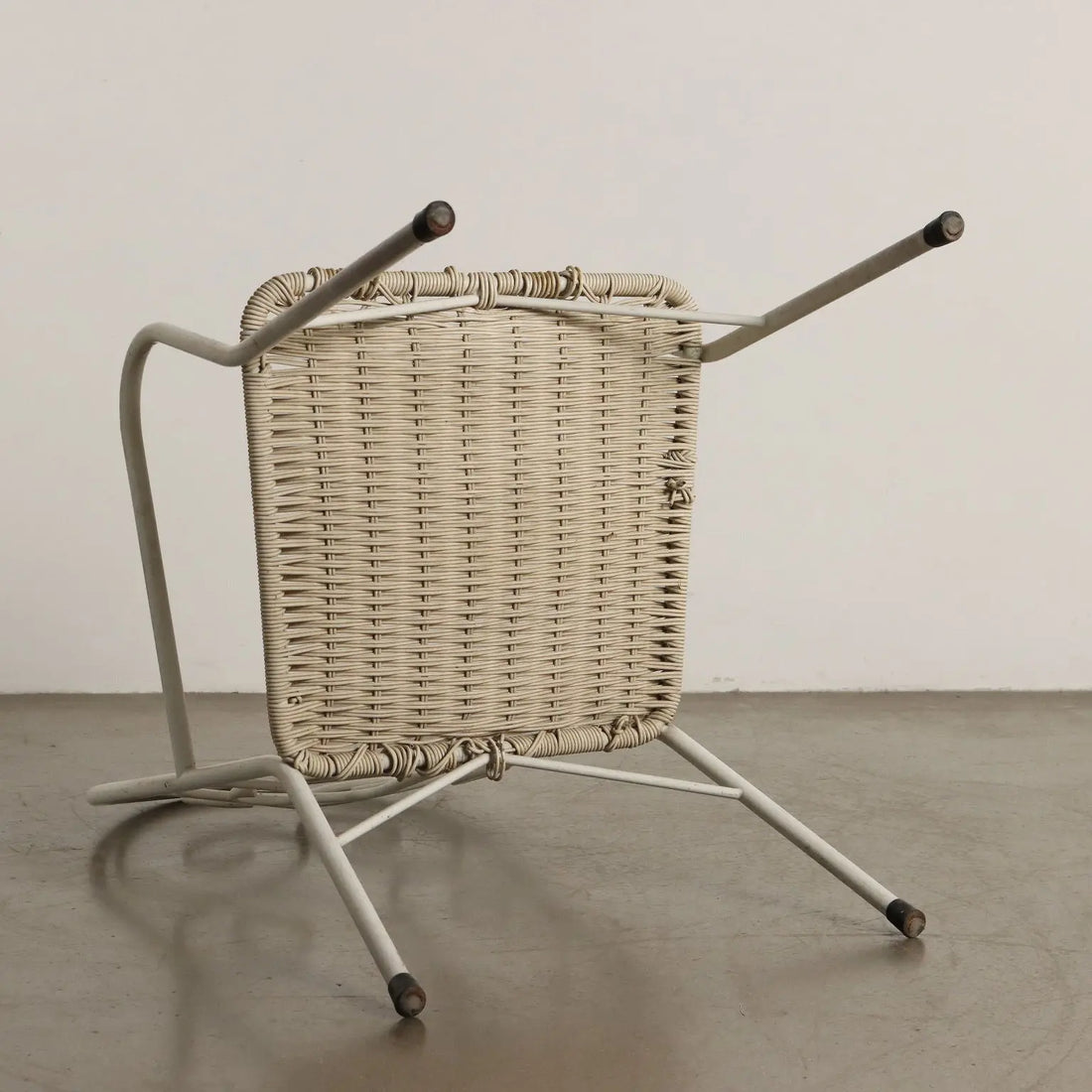 Vintage Garden Chairs Enamelled Iron Plastic Design Italy 1960s | Modernism | Chairs