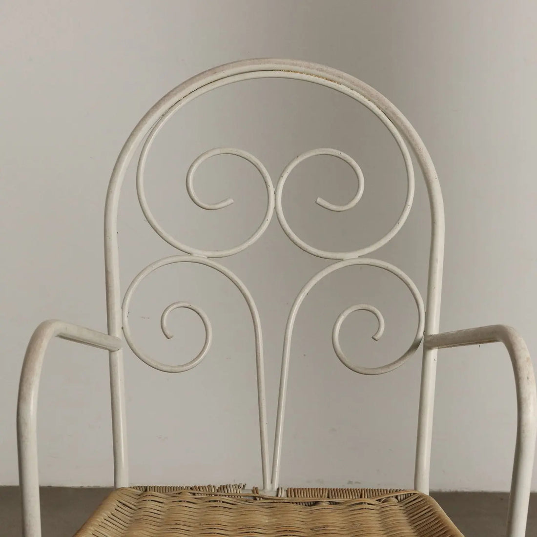 Vintage Garden Chairs Enamelled Iron Plastic Design Italy 1960s | Modernism | Chairs