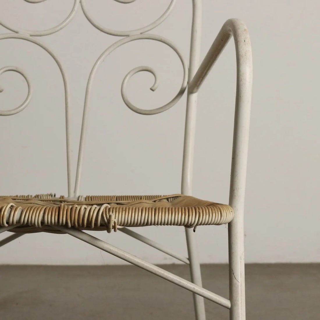 Vintage Garden Chairs Enamelled Iron Plastic Design Italy 1960s | Modernism | Chairs